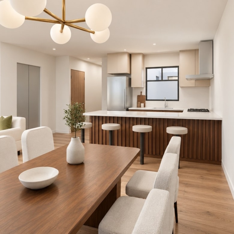 Dúplex 402 - Comedor, cocina y barra (imagen referencial)