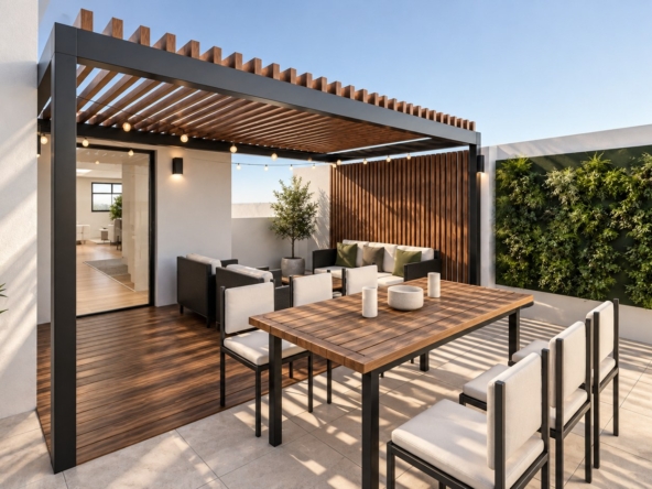 Dúplex 402 - Terraza: sol y sombra (imagen referencial)